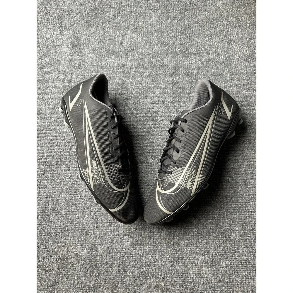 Mens Soccer Nike Mercurial Vapor 14 Elite FG Black Silver CU5692-004, Size US 13